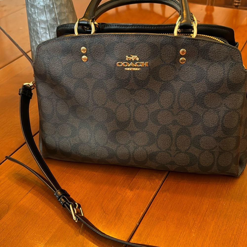 Brown and black Lillie satchel.